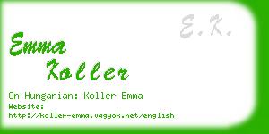 emma koller business card